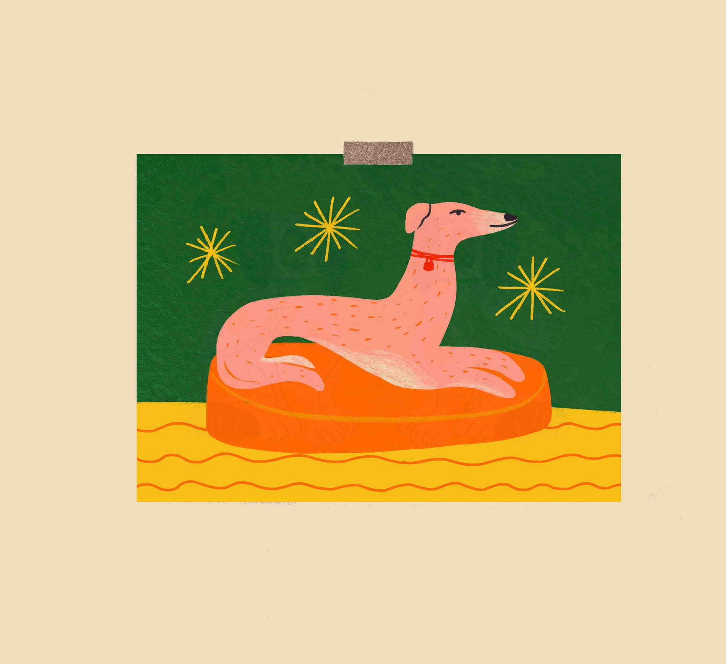 Greyhound Ornament Art Print