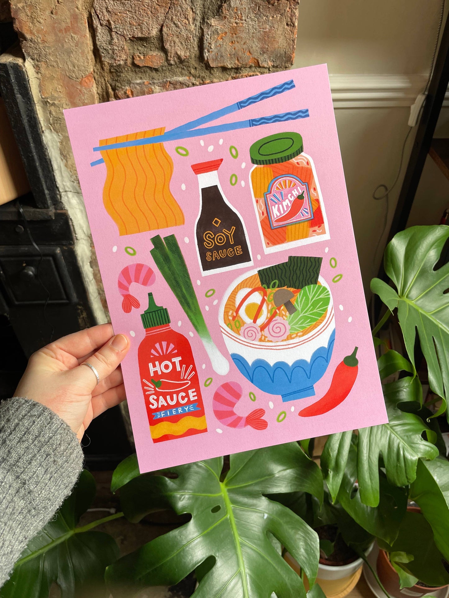 Ramen ingredients A4 digital print
