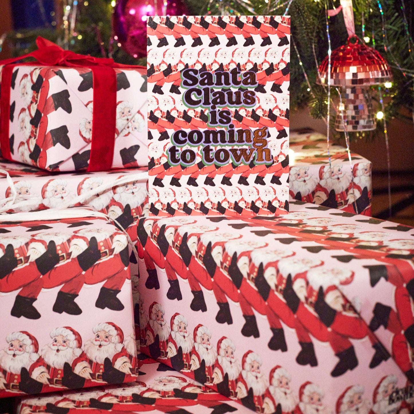 Santa Claus Is Coming To Town Card