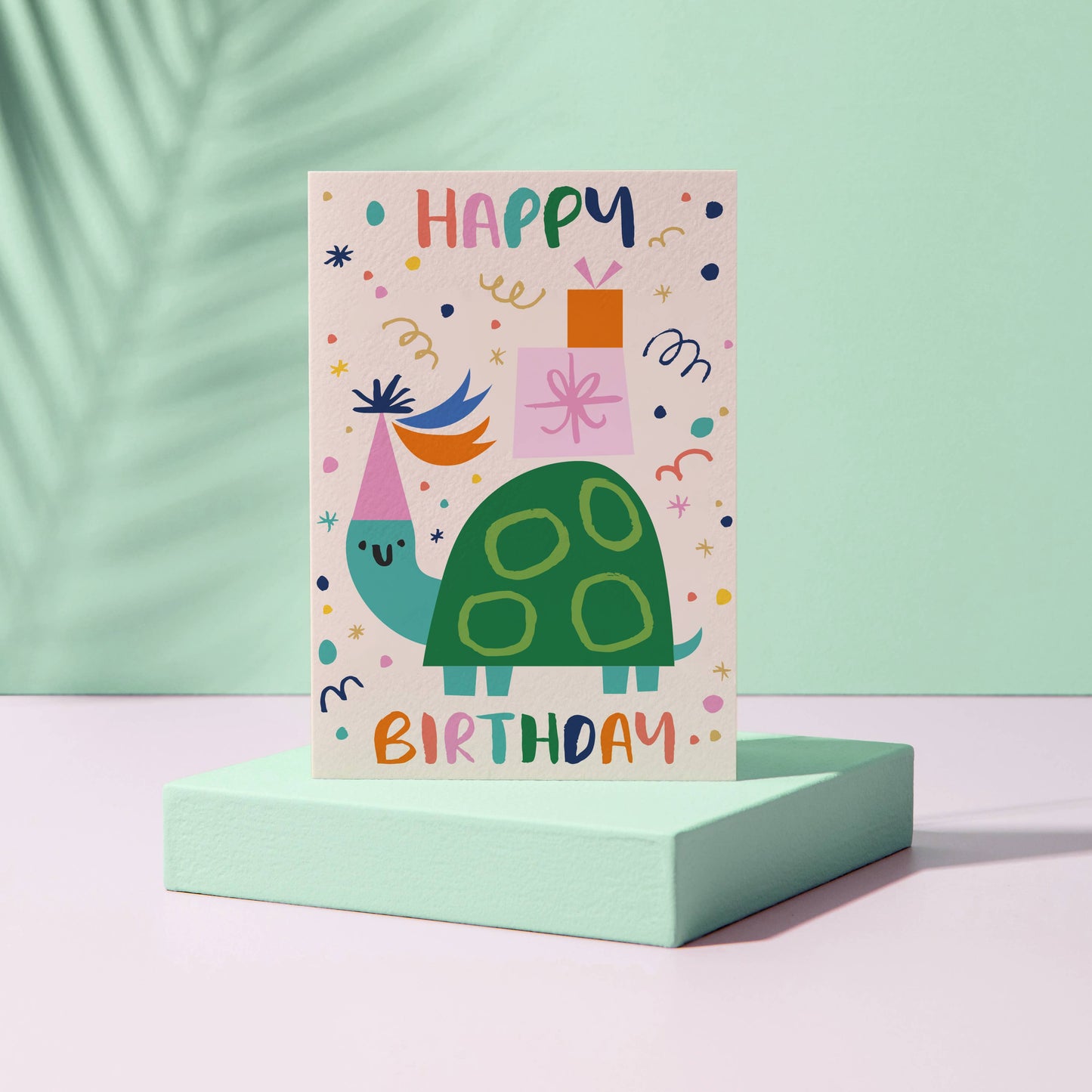 Turtle Happy Birthday Card - Animal - Kids - Children's card