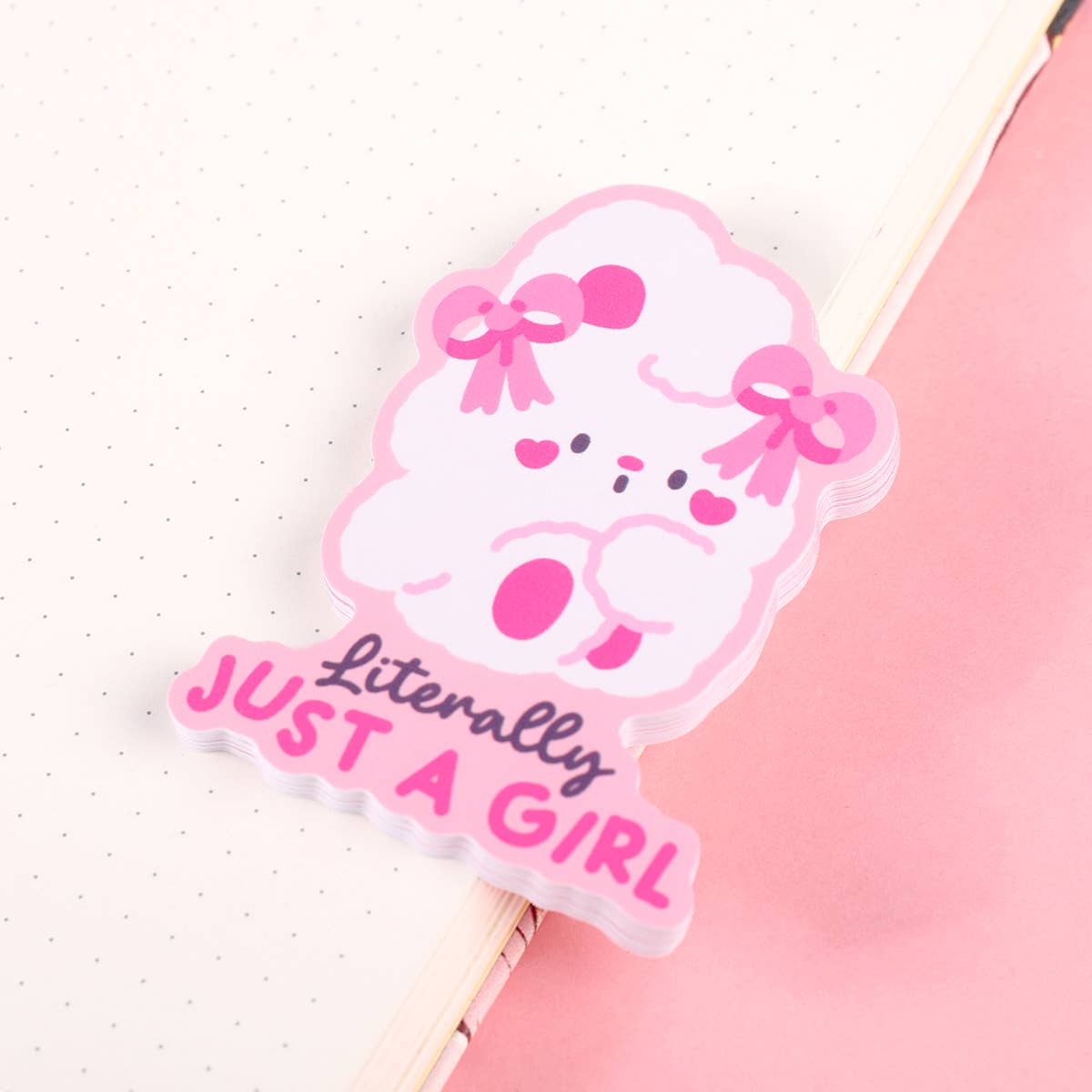 Literally Just A Girl Bunny Sticker
