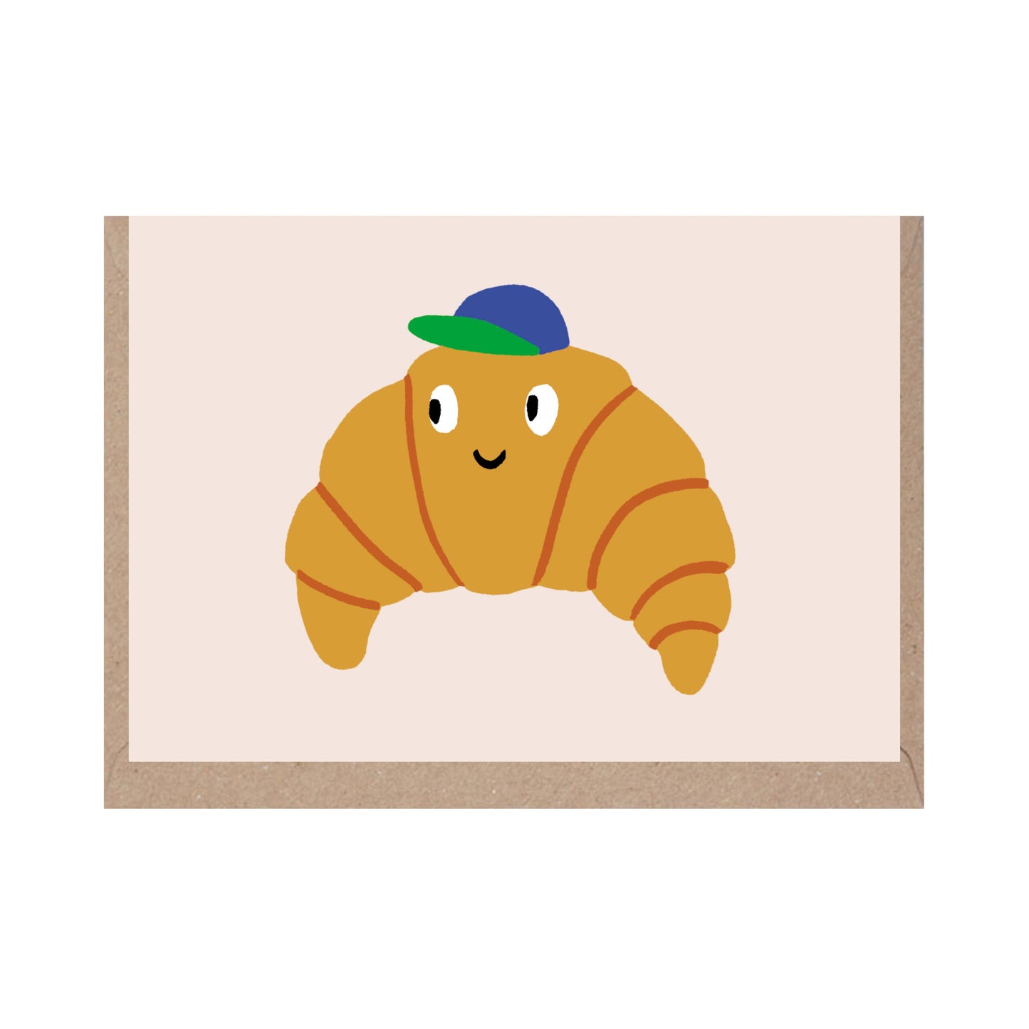 A7 - Croissant Cards - Cute Happy - Everyday Card - Mini