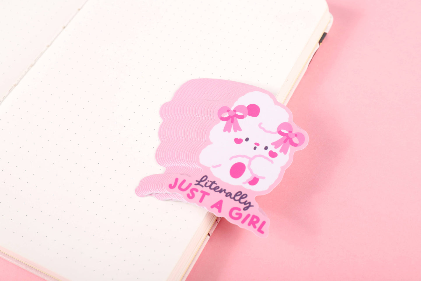 Literally Just A Girl Bunny Sticker