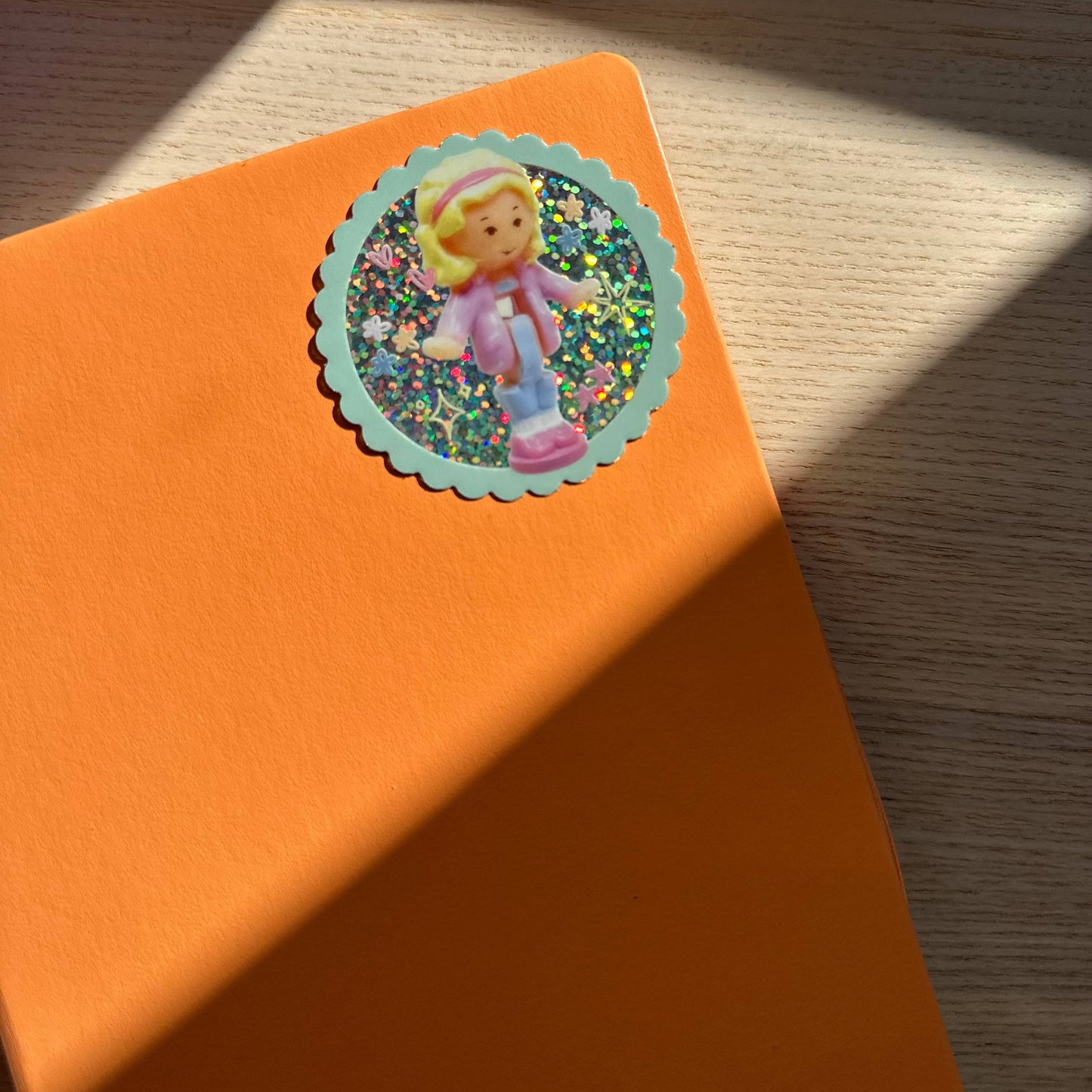 Polly Pocket Girl Glitter Vinyl Sticker