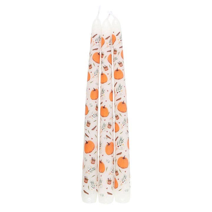 Autumn Pumpkin Taper Candles