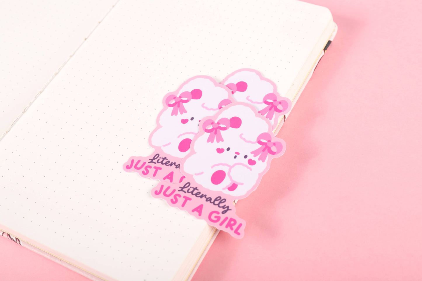 Literally Just A Girl Bunny Sticker