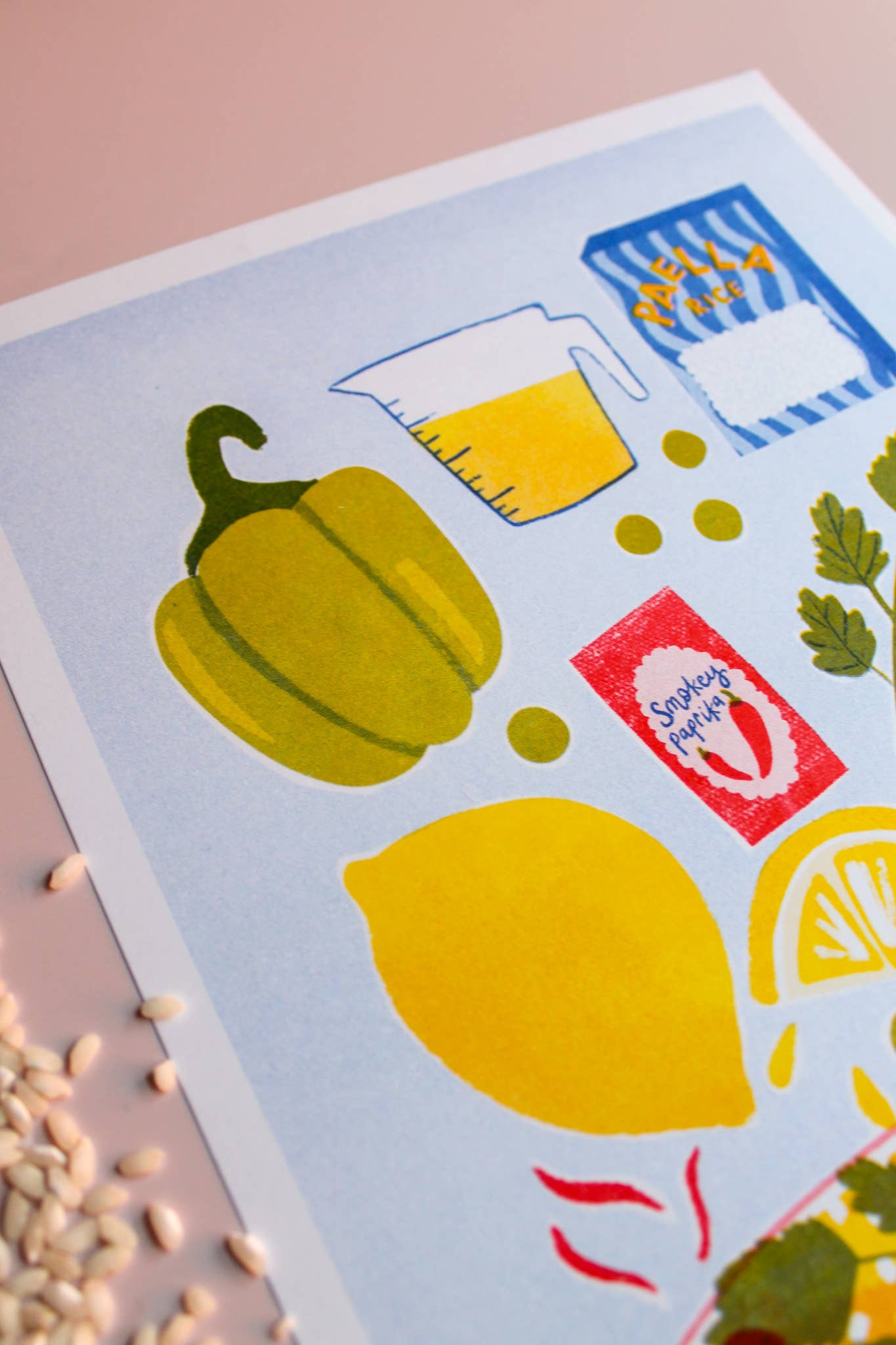 Paella Risograph A4 print