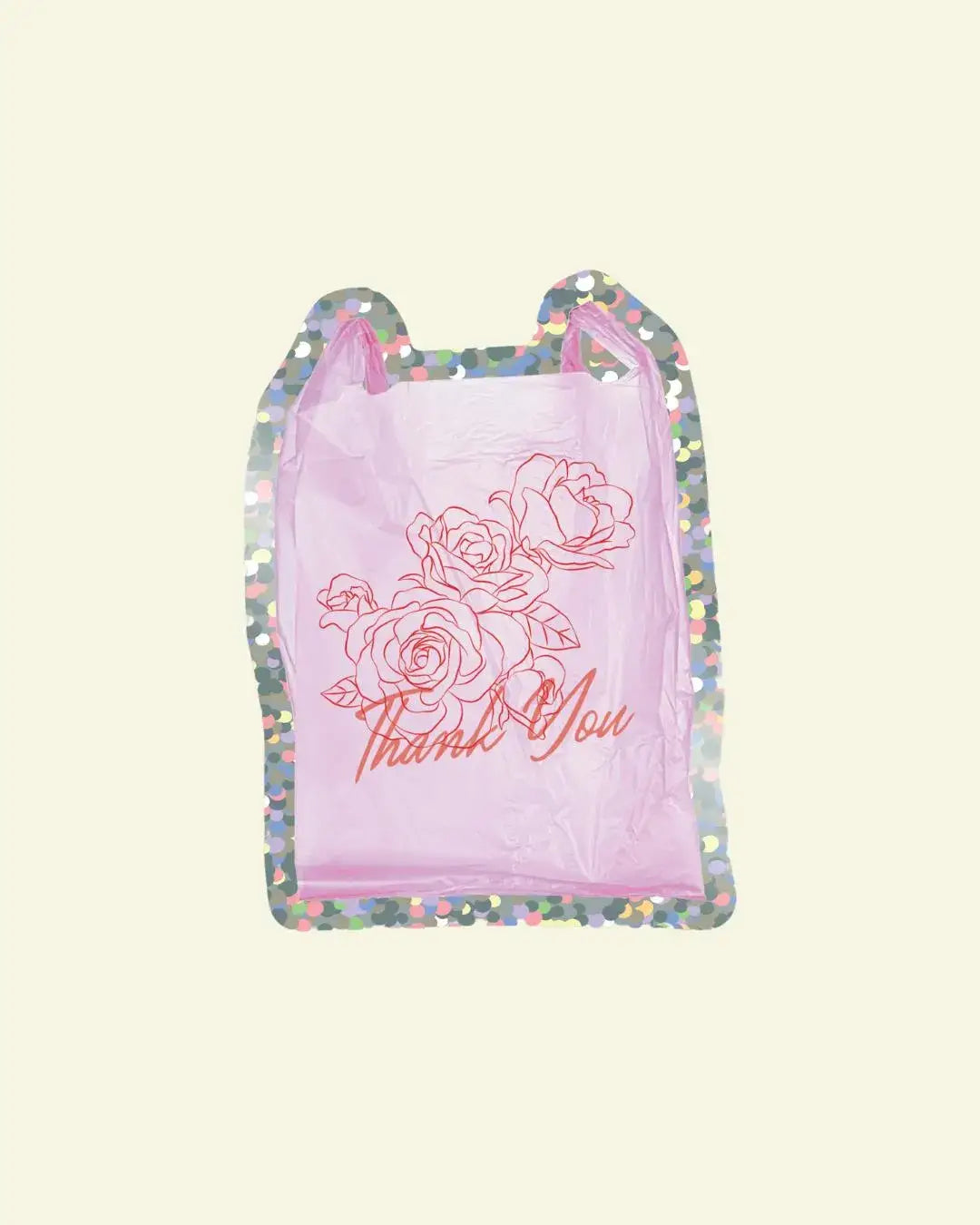 Thank you NYC Bag Glitter Sticker