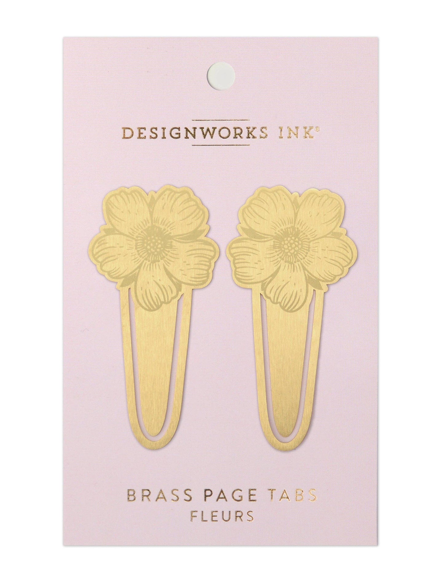 Brass Page Tabs - Fleurs