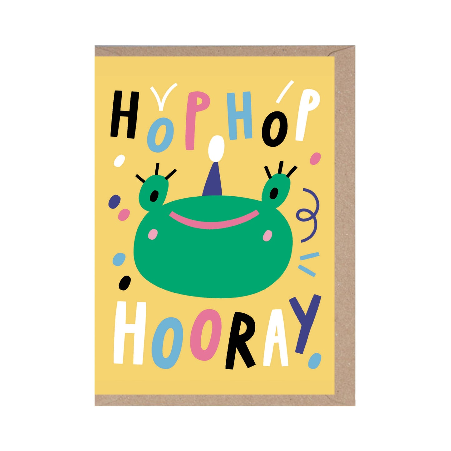 Hop Hop Hooray - Birthday Card - Children's Card - Frog