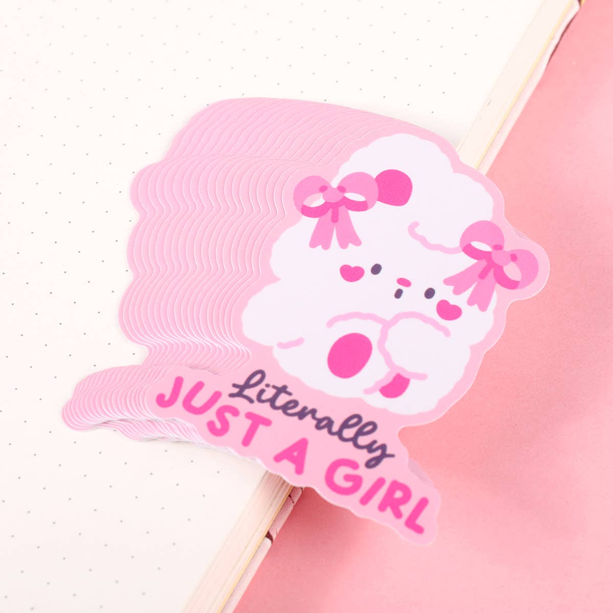 Literally Just A Girl Bunny Sticker