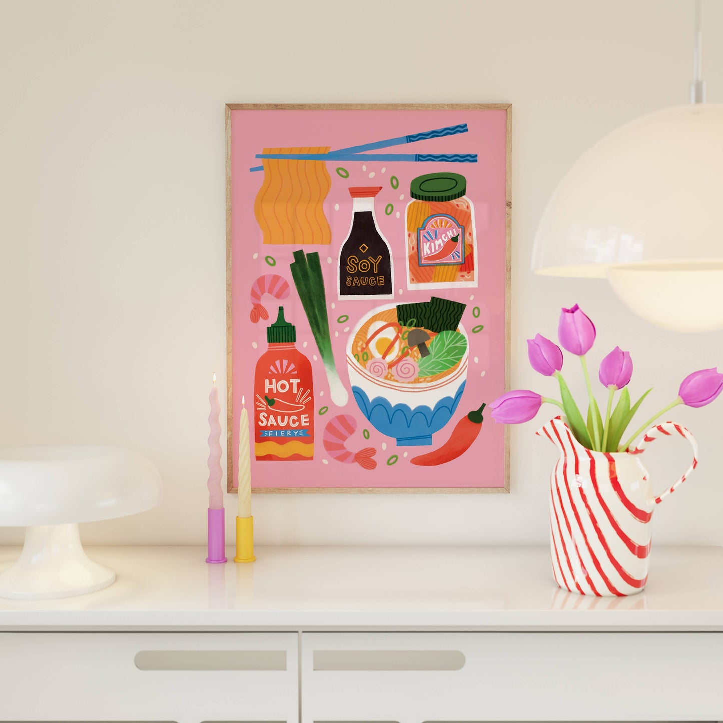 Ramen ingredients A4 digital print