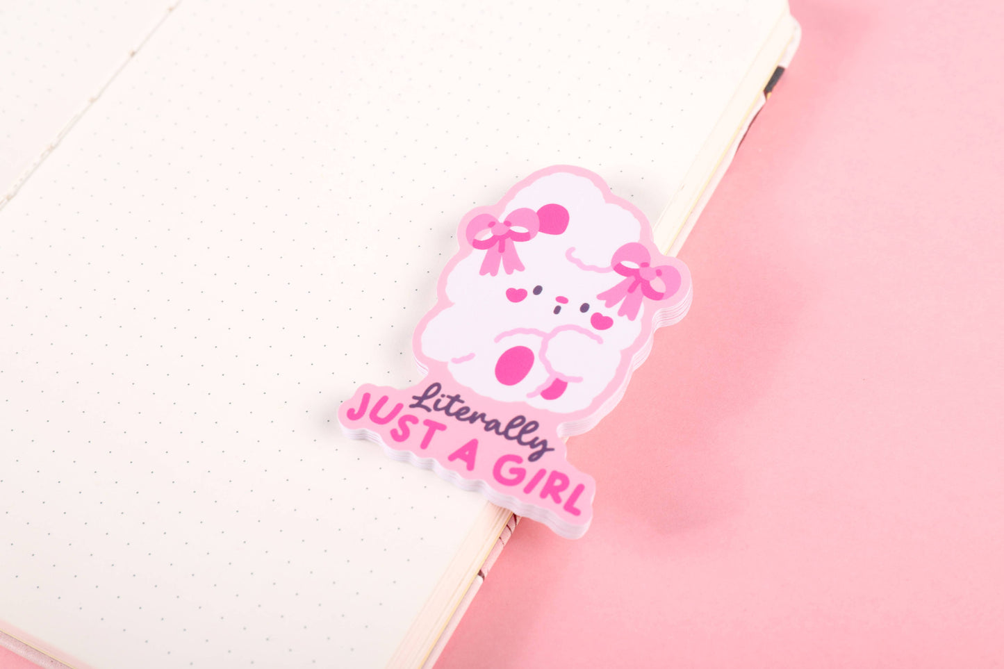 Literally Just A Girl Bunny Sticker