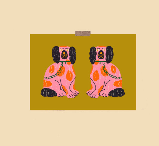 Staffordshire Dogs Art Print