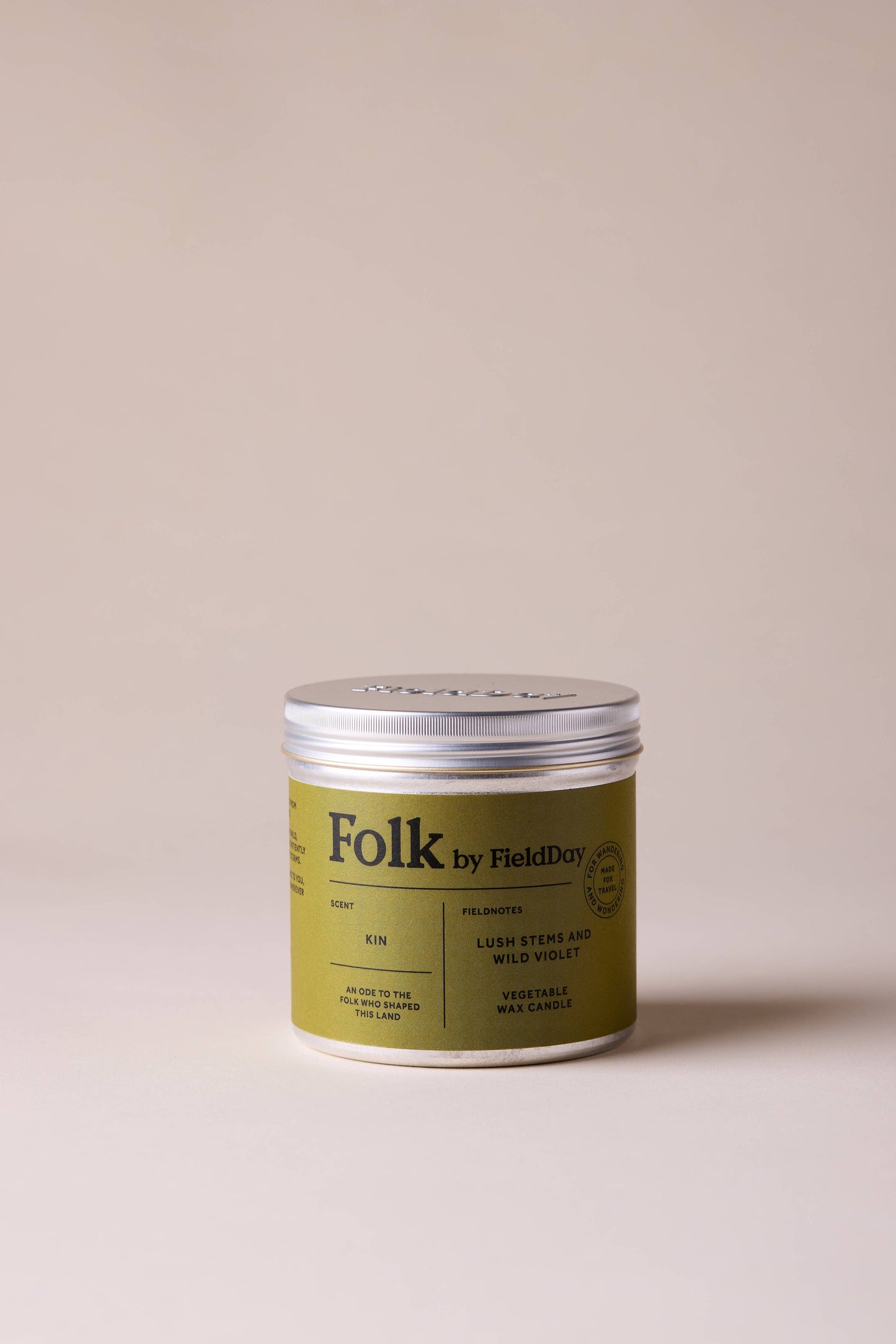 Kin Vegetable Wax Folk Tin Candle