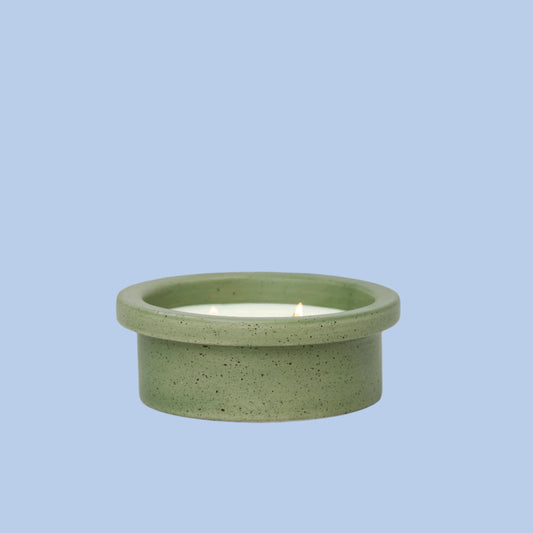 Ceramic Candle Planter - Thyme & Olive Leaf