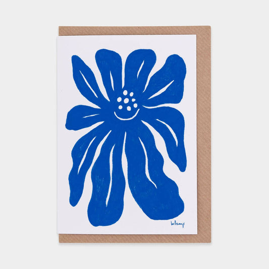 Blue Stop Greetings Card