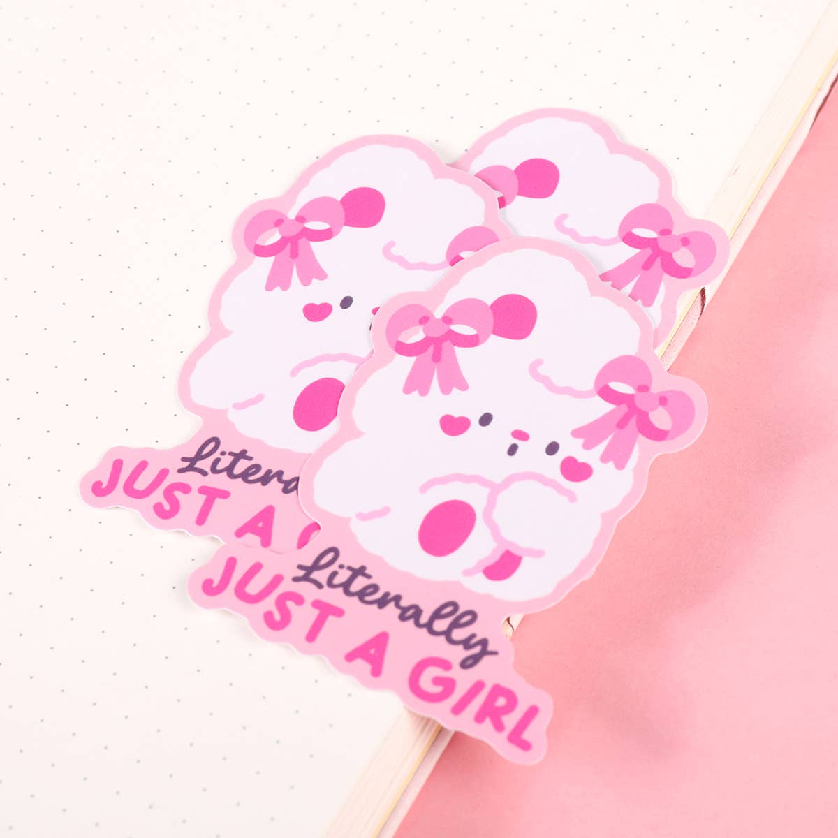 Literally Just A Girl Bunny Sticker