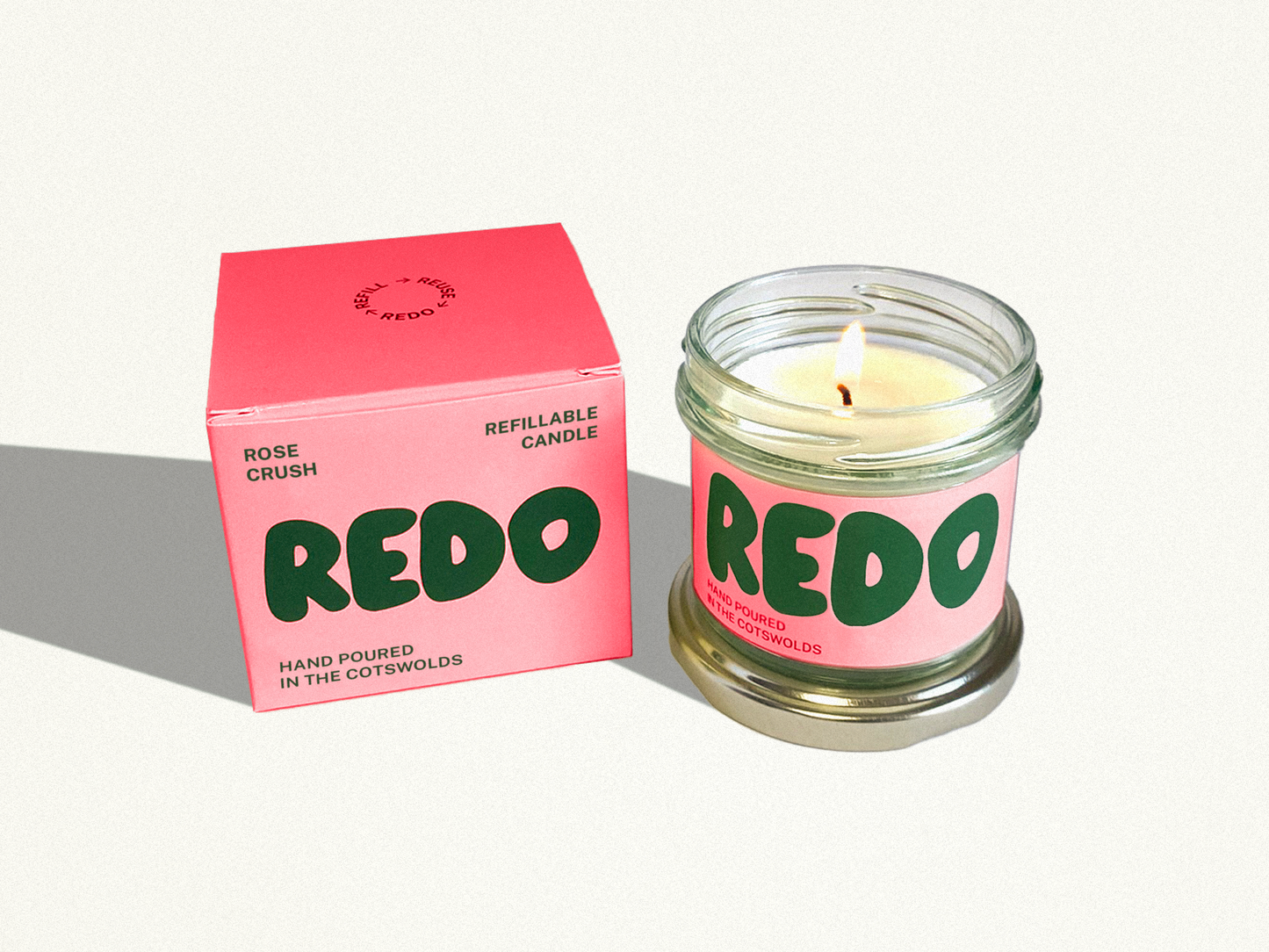 Rose Candle I Plum Candle I Pink Gift I Retro Home Decor