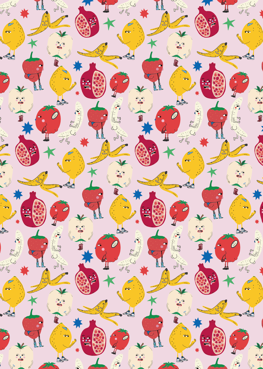 Gift wrap - Fruity basket