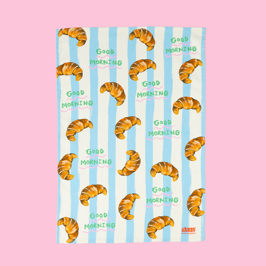 Good Morning Croissant Tea Towel