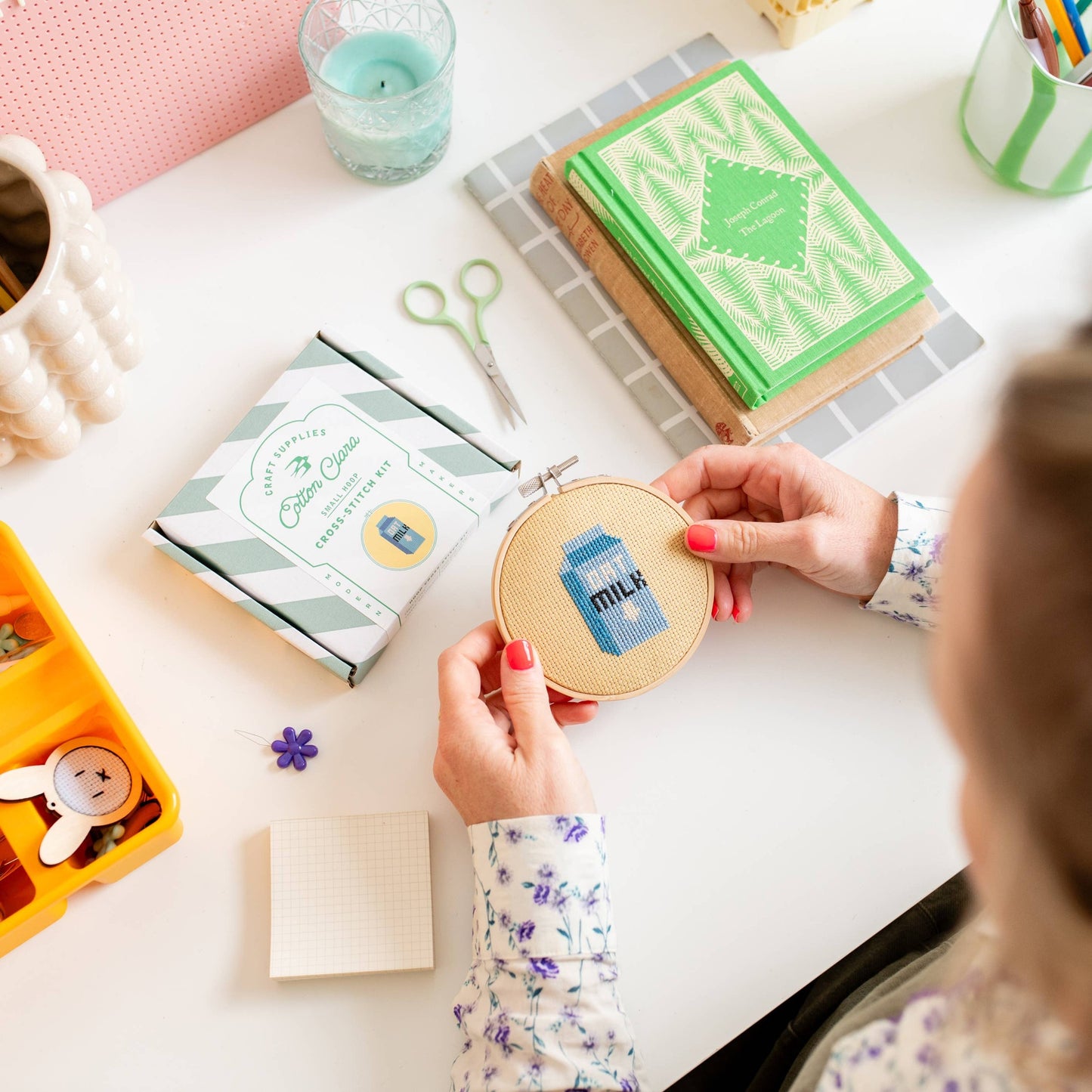 Oat Milk Cross Stitch Kit