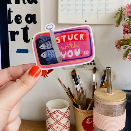 STUCK WITH YOU sticker