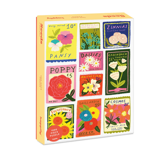 Happily Puzzles - Seeds - Flower Packets - 1,000 Piece Premium Puzzle