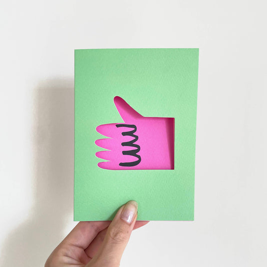 Thumbs Up Card - Congratulations - Well Done - You Did It