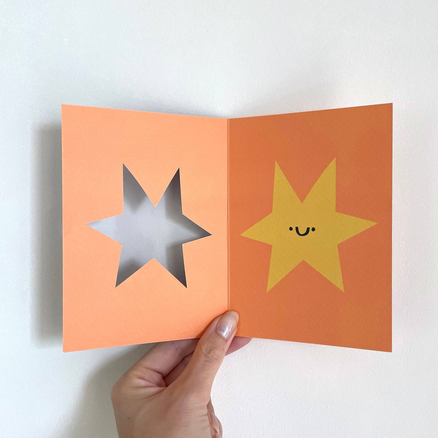 Star Shaped Greeting Card - Happy - Cute - Fun - Kids