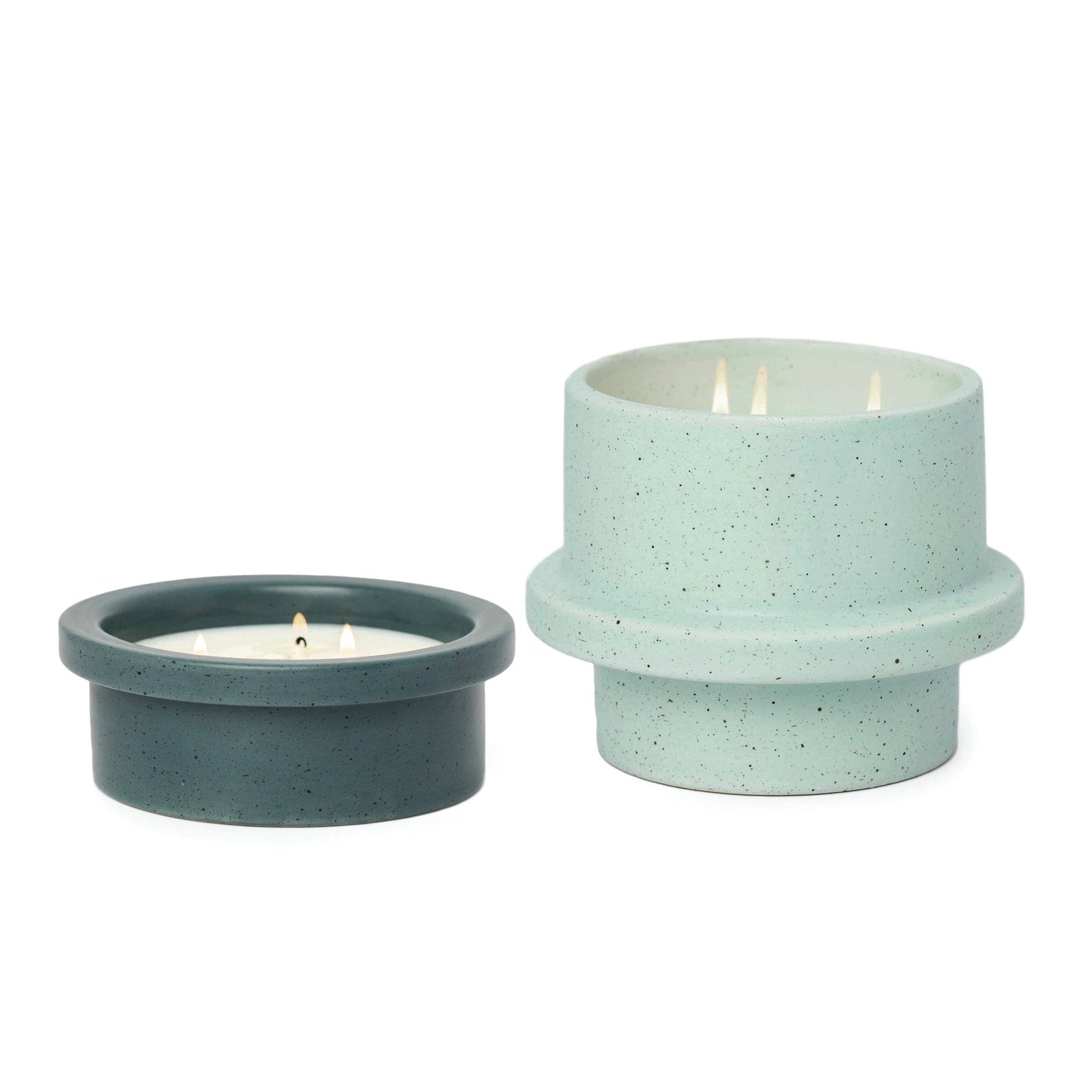 Ceramic Candle Planter - Sea Salt + Sage