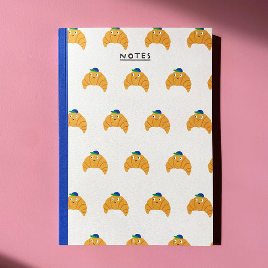 Croissant Notebook - Cute A5 - Blank Inside - Journal