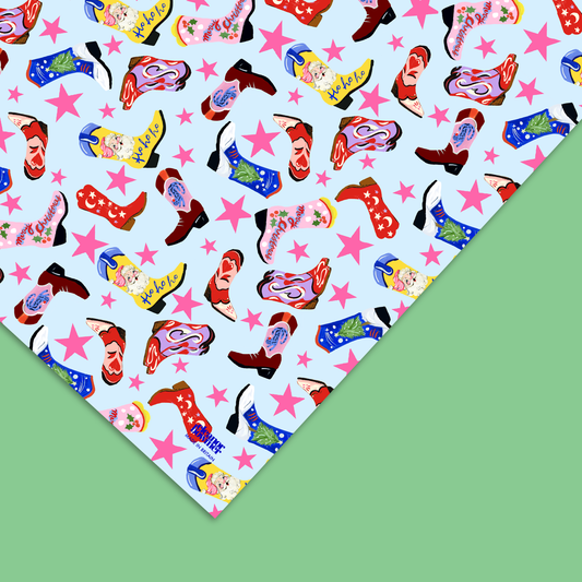 Howdy Holidays Cowboy Boot Gift Wrap