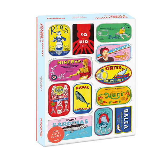 Happily Puzzles - Something Fishy - Tinned Fish - 1,000 Piece Premium Puzzle