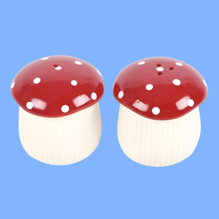 Mushroom Salt + Pepper Shakers